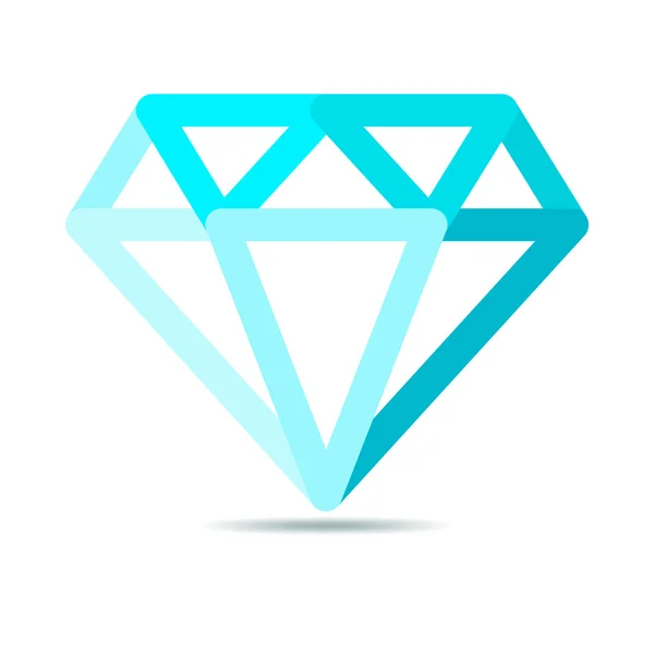 Diamantová ikona. vektorová ilustrace. — Stockový vektor