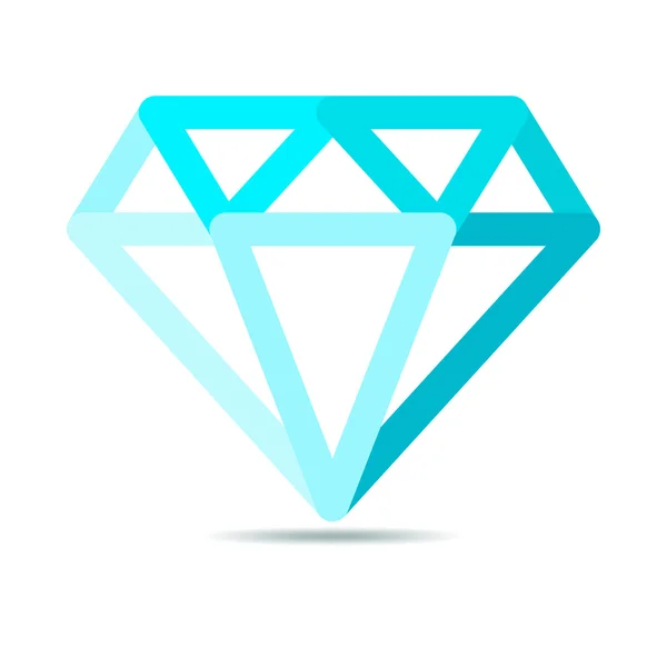 Diamond icon. Vector illustration. — Stock Vector