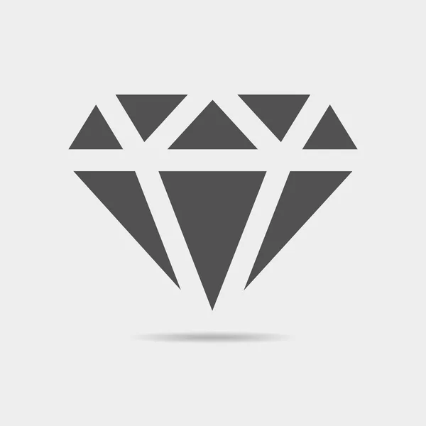 Ícone de diamante. ilustração vetorial. — Vetor de Stock