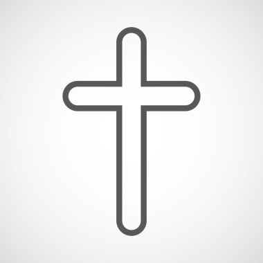 Siyah Hıristiyan çapraz simgesi. Vektör çizim.