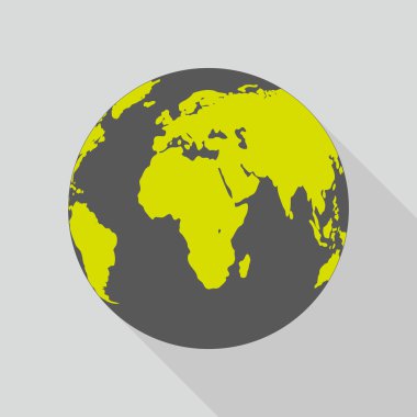 Dünya ikonu. vektör illüstrasyonu.