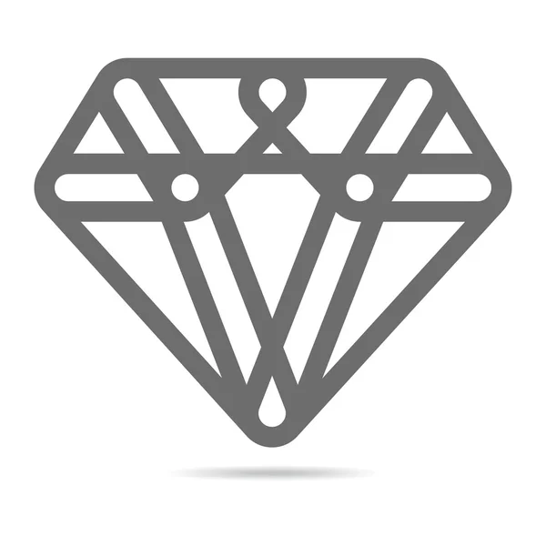 Ícone de diamante. ilustração vetorial. — Vetor de Stock