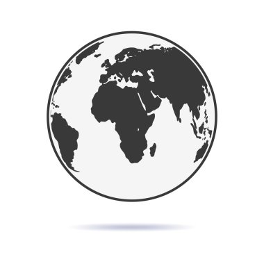 Dünya ikonu. vektör illüstrasyonu.