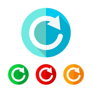 Renkli güncelleştirme simgeler kümesi. Vektör çizim..