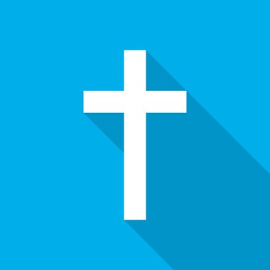 Hıristiyan haçı ikonu. vektör illüstrasyonu