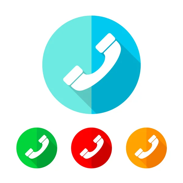 Set of colored phone icons. Vector illustration. — Stock Vector