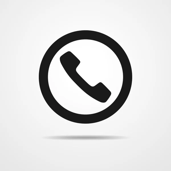 Black handset icon. Vector illustration. — Stock Vector