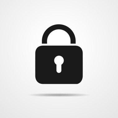 Asma kilit kutsal kişilerin resmi. Vektör çizim.