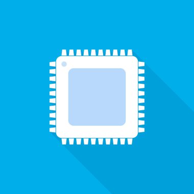 Çip simgesi. Vektör çizim.