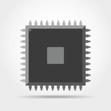 Çip simgesi. Vektör çizim.