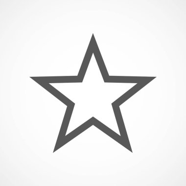 Yıldız simgesi. vektör illüstrasyonu.