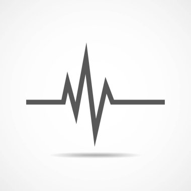 Heartbeat icon - vector illustration. clipart