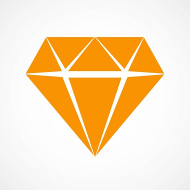 Elmas ikonu. vektör illüstrasyonu.