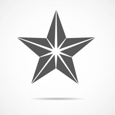 Yıldız simgesi. vektör illüstrasyonu.