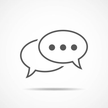 Sohbet balonu simgesi. vektör illüstrasyonu.