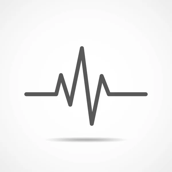 Ícone de batimento cardíaco - ilustração vetorial . — Vetor de Stock