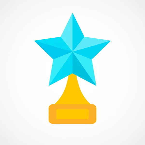 Star award on trophy. Vector illustration. — Stock Vector