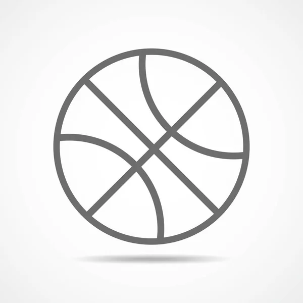 Icona della pallacanestro. Illustrazione vettoriale. — Vettoriale Stock