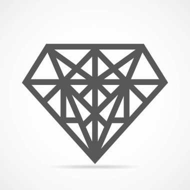 Elmas ikonu. vektör illüstrasyonu.