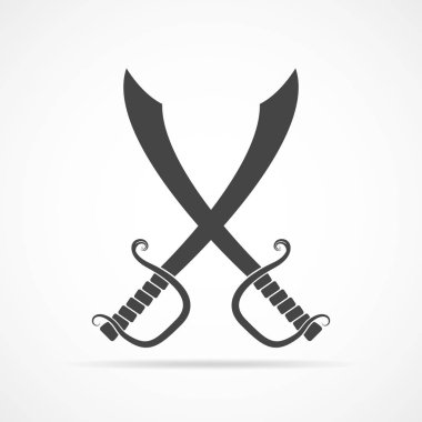 Kılıç simgesi. vektör illüstrasyonu.