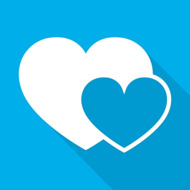 Soyut kalp simgesi. Vektör çizim.