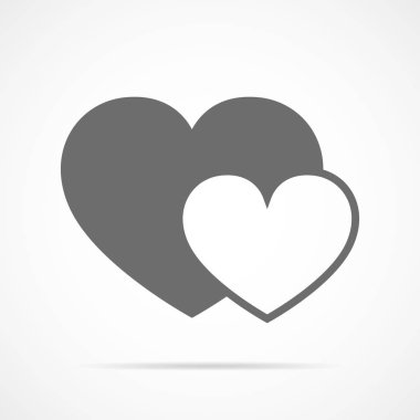 Soyut kalp simgesi. Vektör çizim.