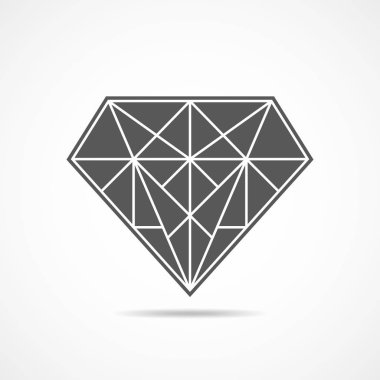 Elmas ikonu. vektör illüstrasyonu.