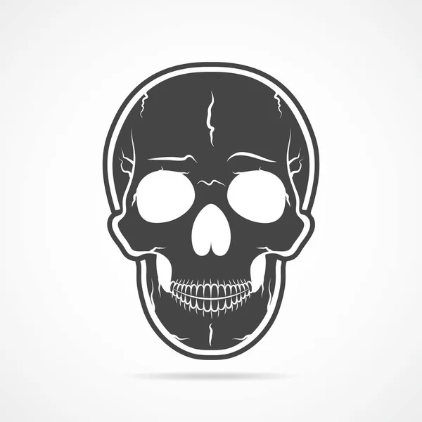 Calavera humana. Ilustración vectorial . — Archivo Imágenes Vectoriales