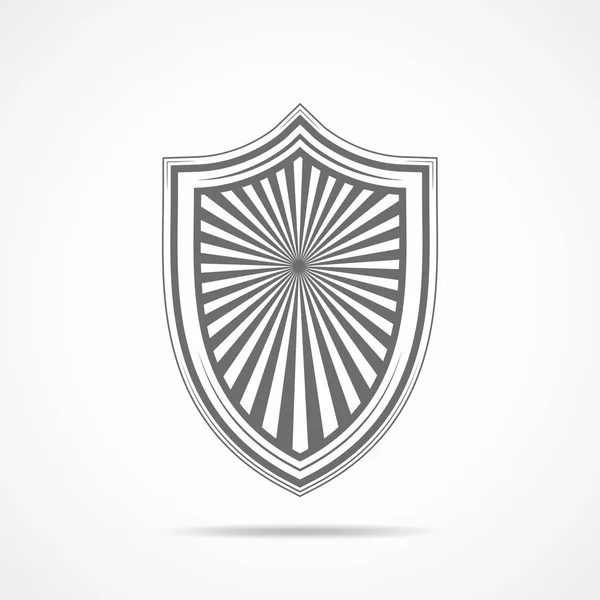Icono de escudo gris. Ilustración vectorial . — Vector de stock