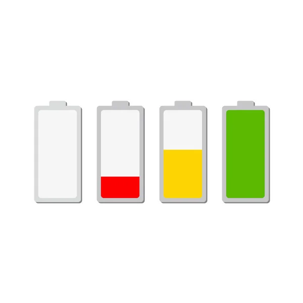 Batteri opladning ikoner. Vektorillustration . – Stock-vektor