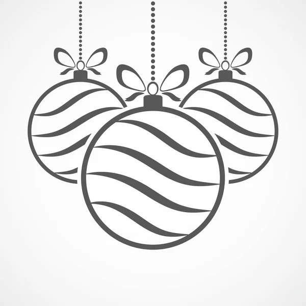 Hanging Christmas ball. Vector illustration.