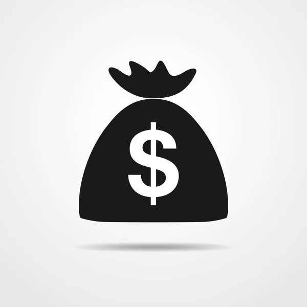 Money bag icon. Vector illustration. — Stock Vector