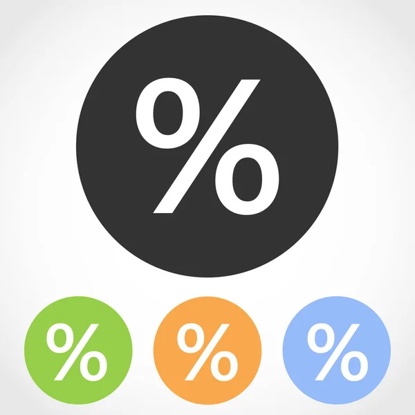 Ícones de pontos percentuais. Ilustração vetorial . —  Vetores de Stock