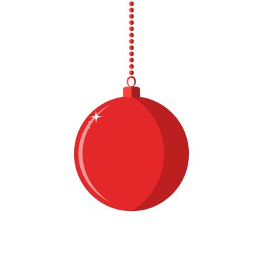 Noel top asılı. Vektör çizim.