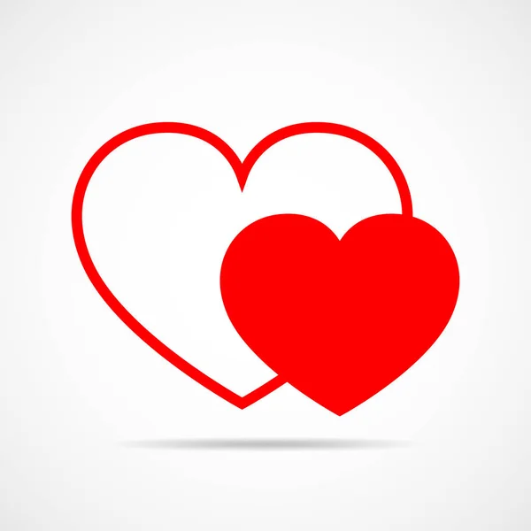 Icono abstracto del corazón. ilustración vectorial . — Vector de stock