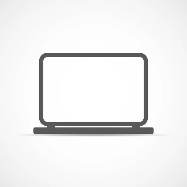 Ícone laptop. ilustração vetorial. — Vetor de Stock