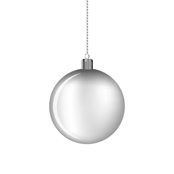 Balle de Noël suspendue. Illustration vectorielle . — Image vectorielle