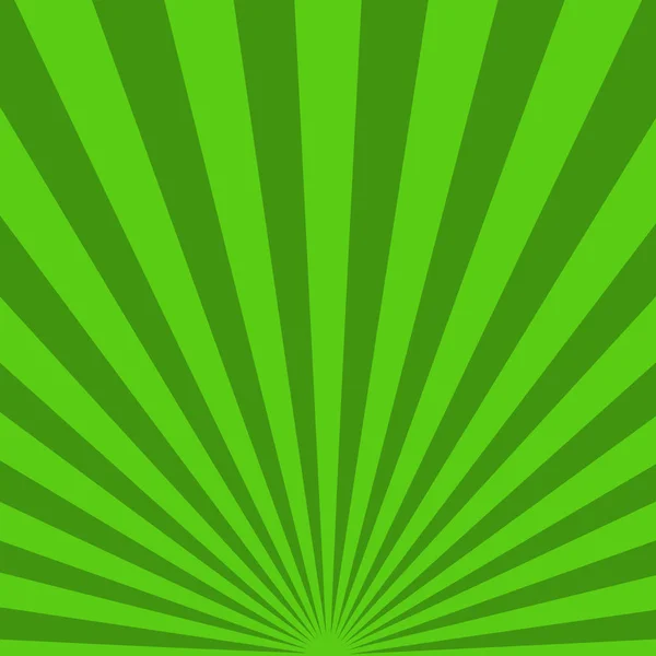 Grüne Sonnenstrahlen Hintergrund. Vektorillustration. — Stockvektor
