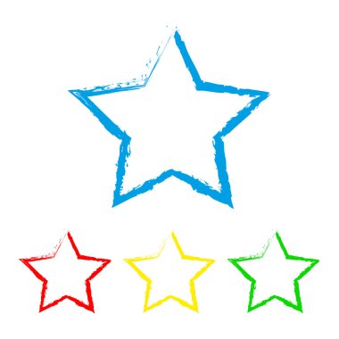 Yıldız simgesi. vektör illüstrasyonu.