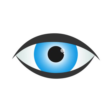 Mavi insan göz simgesini. Vektör çizim.