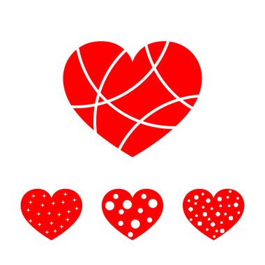 Sevgililer günü için kalp. Vektör çizim.