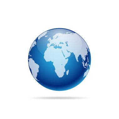 Dünya ikonu. vektör illüstrasyonu.