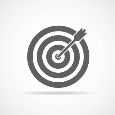 Hedef düz simge. Vektör illüstrasyonu