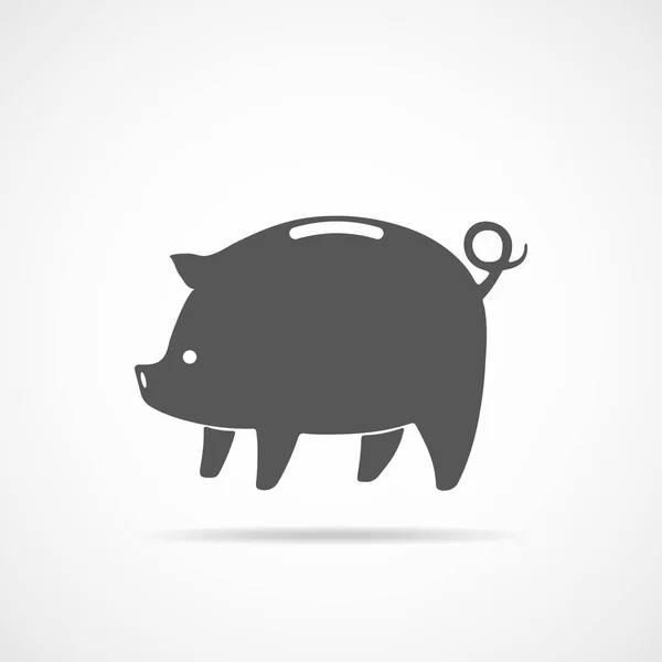 Piggy bank icon. Vector illustration. — Stock Vector