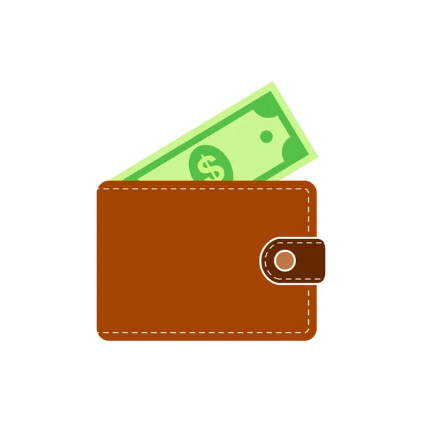 stock vector Wallet with money. Vector illustration.