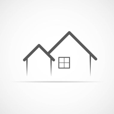 Soyut ev simgesini. Vektör çizim.