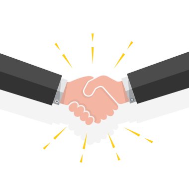 el sıkışma. vektör çizim.