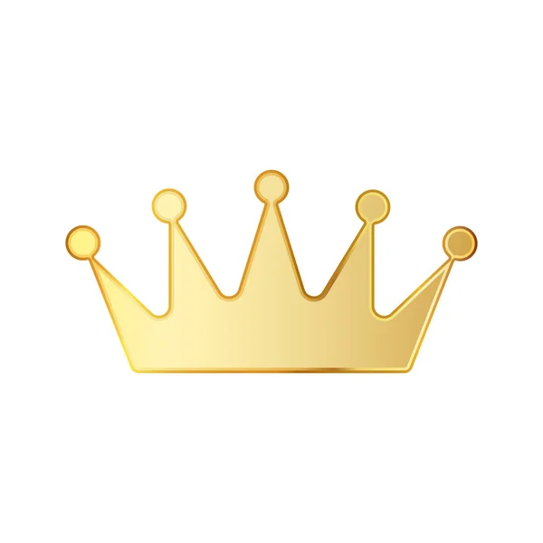 Icono de la corona dorada. Ilustración vectorial . — Archivo Imágenes Vectoriales