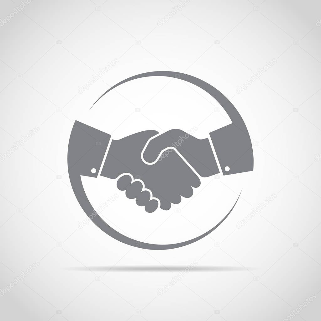 Handshake icon. Vector illustration.