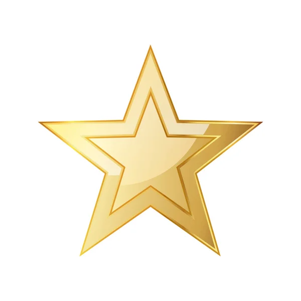 Golden star icon. Vector illustration. — Stock Vector